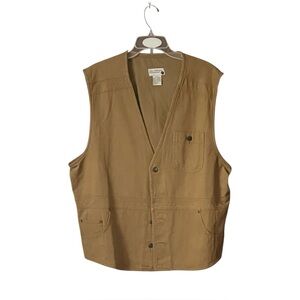 Vintage Button front Canvas Vest by Color Collection. Size XL.